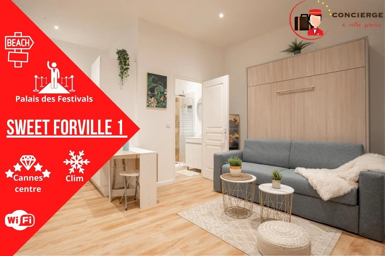 Le Sweet Forville 1 - Palais Des Festivals - Marche Provencal - Plage - Au Calme - Clim location
